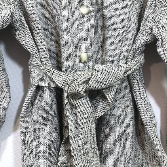 Vintage Wide Leg Trouser Pants and Belted Jacket Black White Women M, SANGAM - Picture 8 of 16